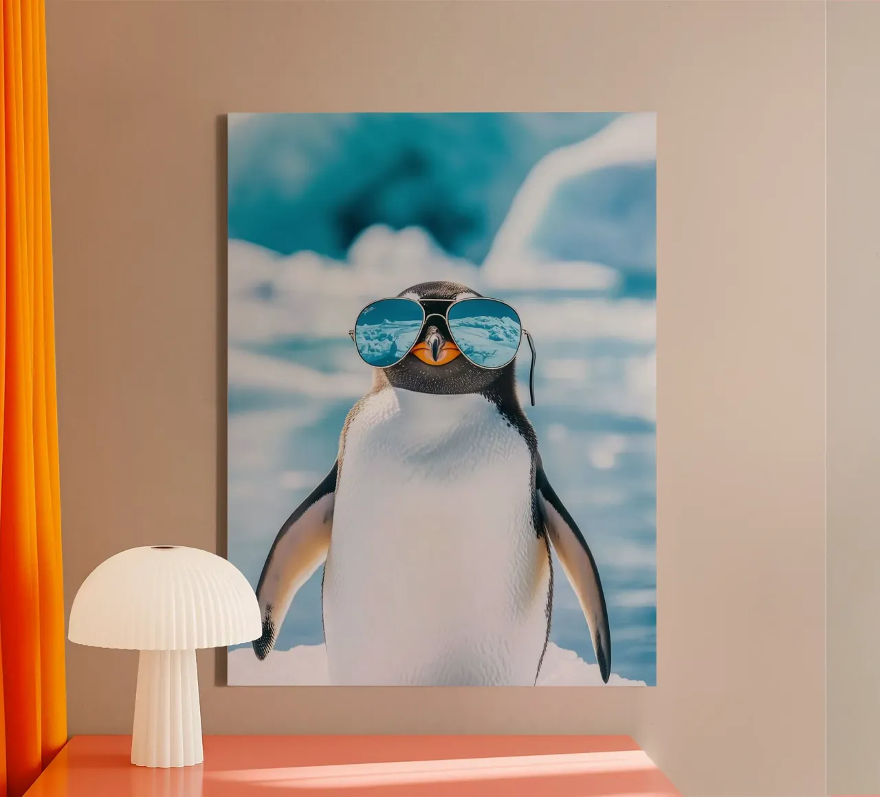 penguin with glasses tela da marty