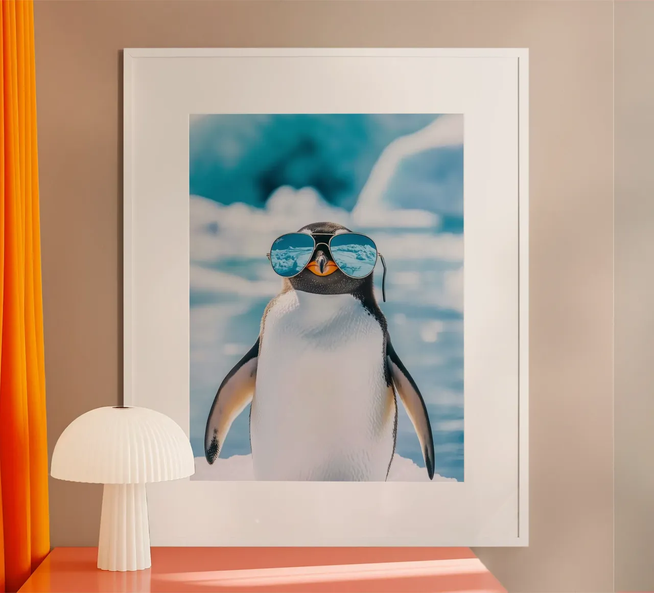 penguin with glasses poster da marty