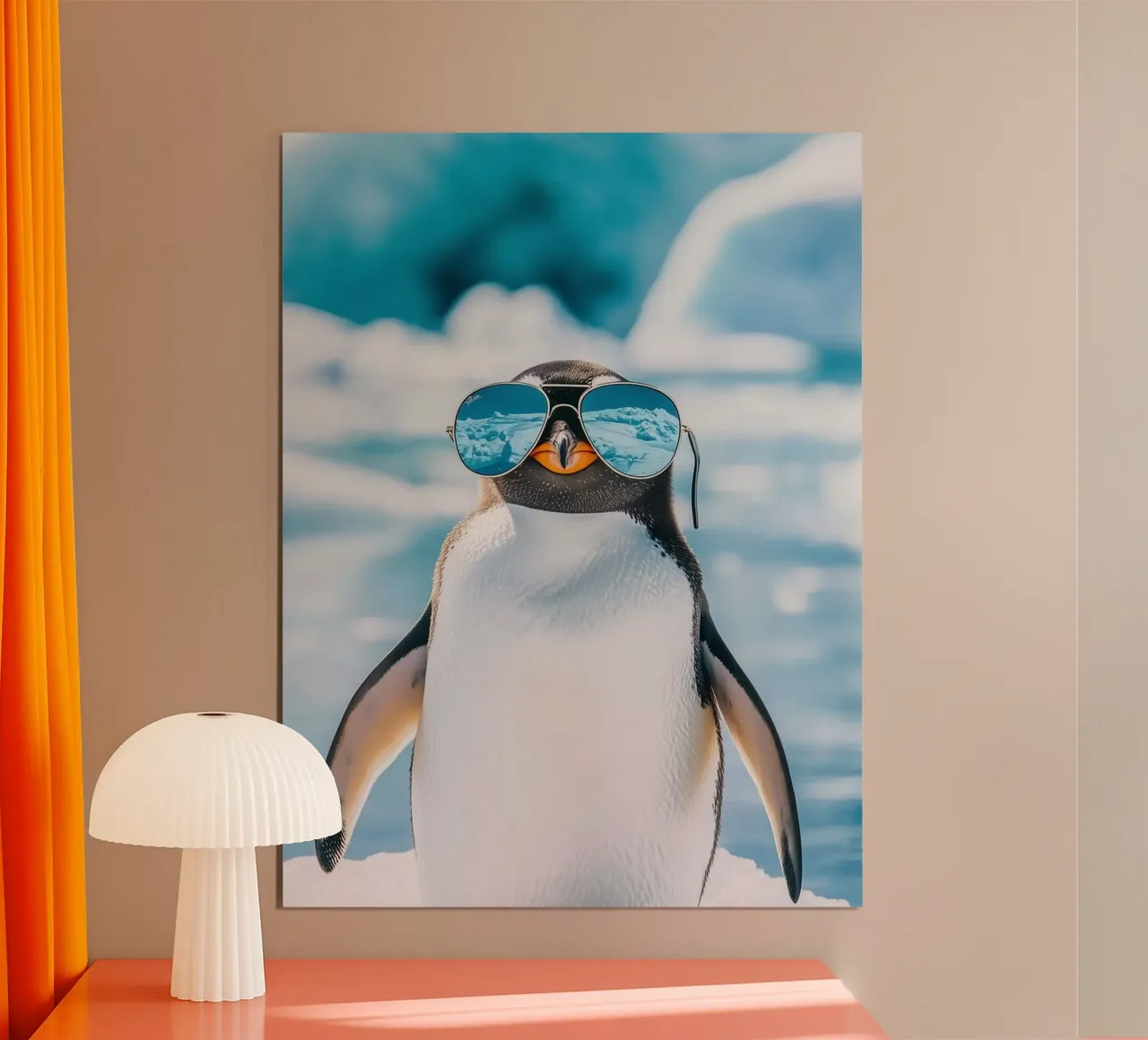 penguin with glasses poster da marty