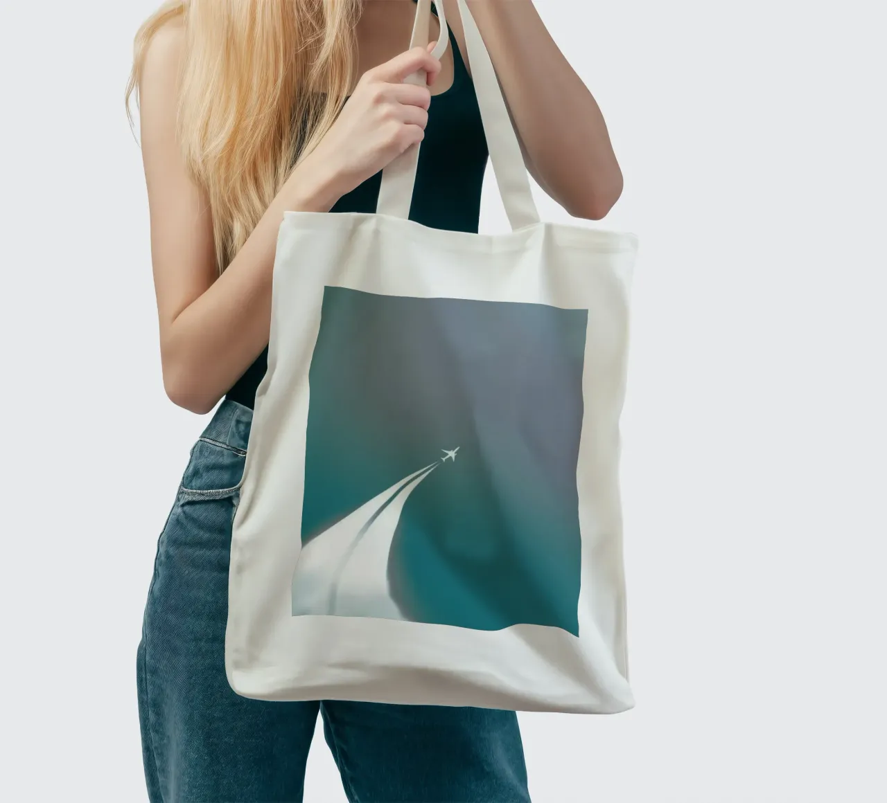 curve line plane borsa in juta da marty