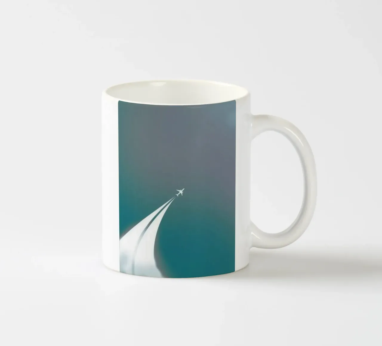 curve line plane taza de cerámica de marty