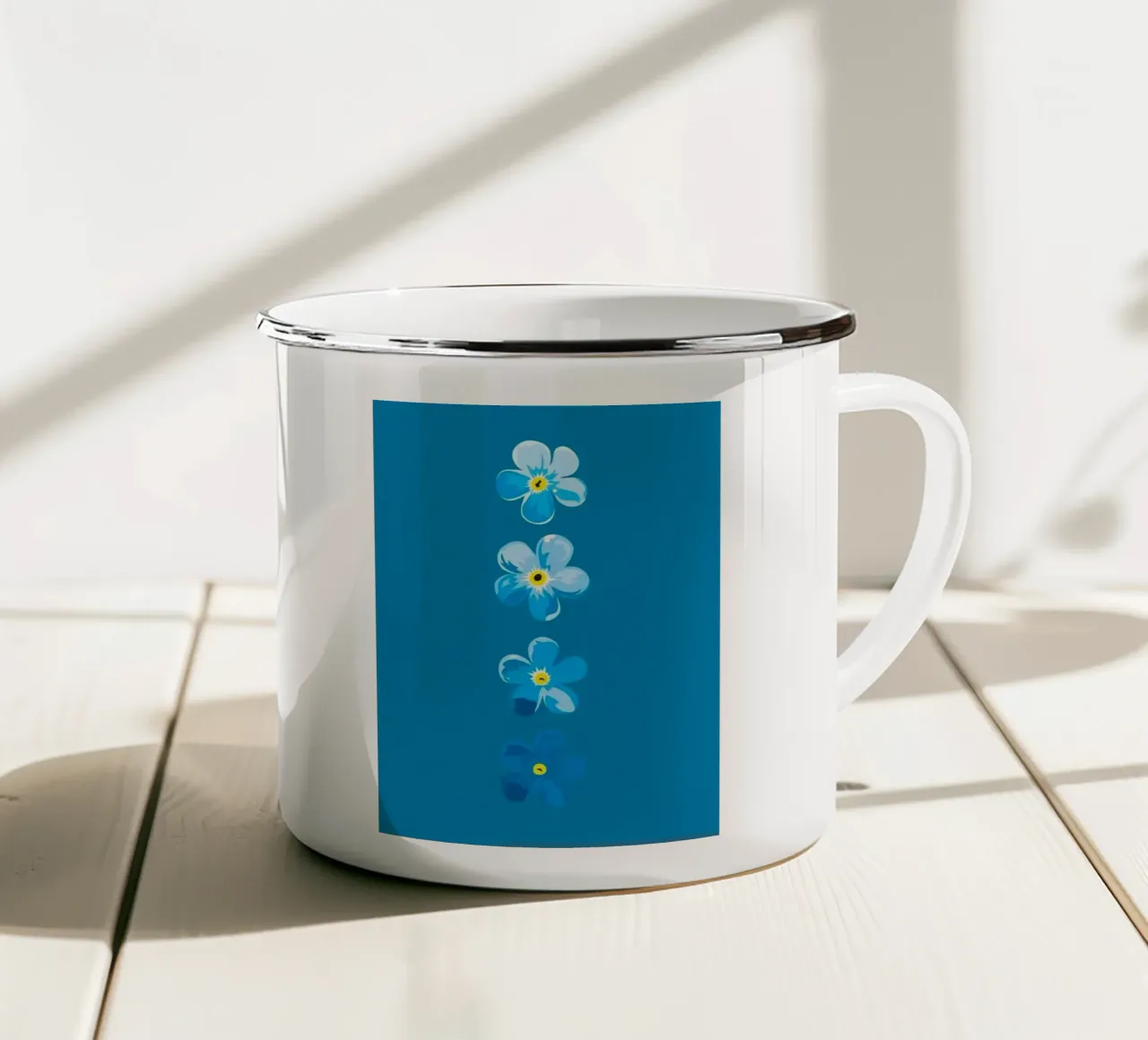 flower line color tazza in smalto da marty