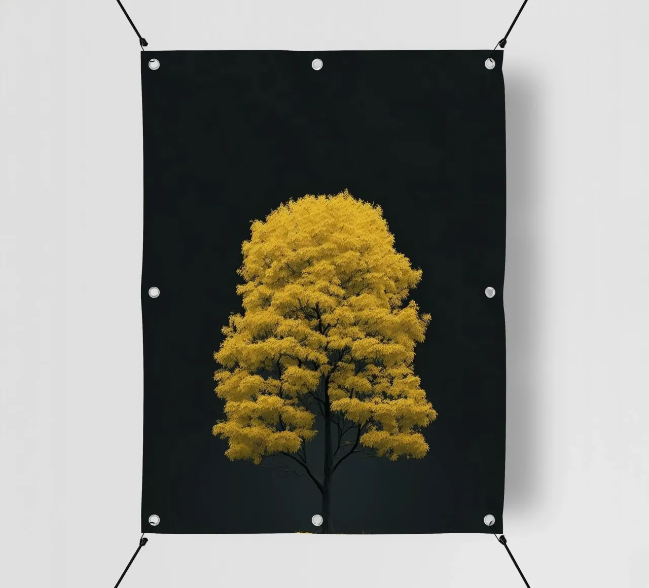 yellow tree in black shade telo in pvc da marty
