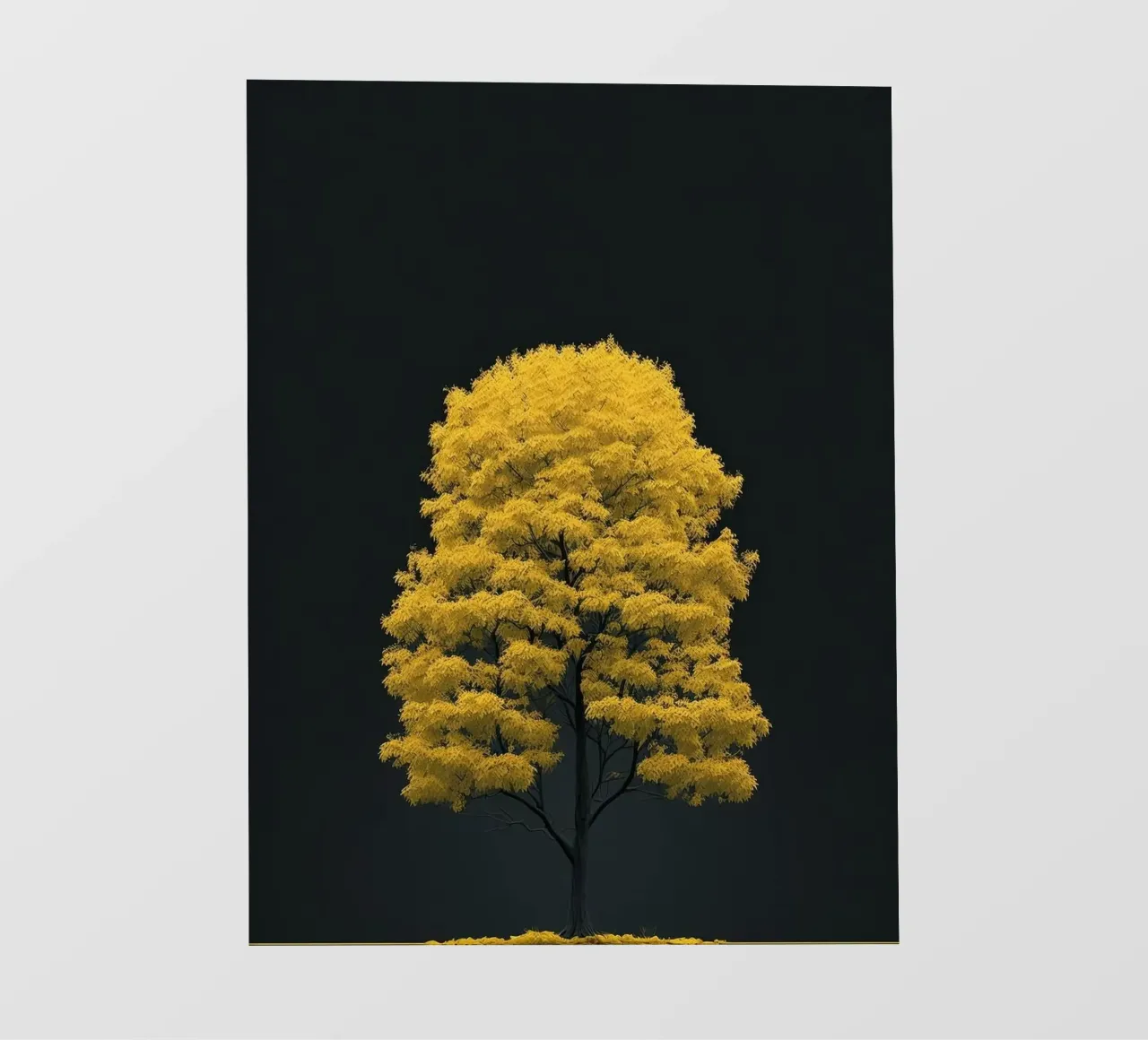 yellow tree in black shade telo in pvc da marty