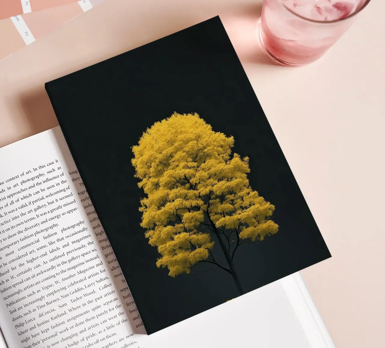 yellow tree in black shade diario da marty