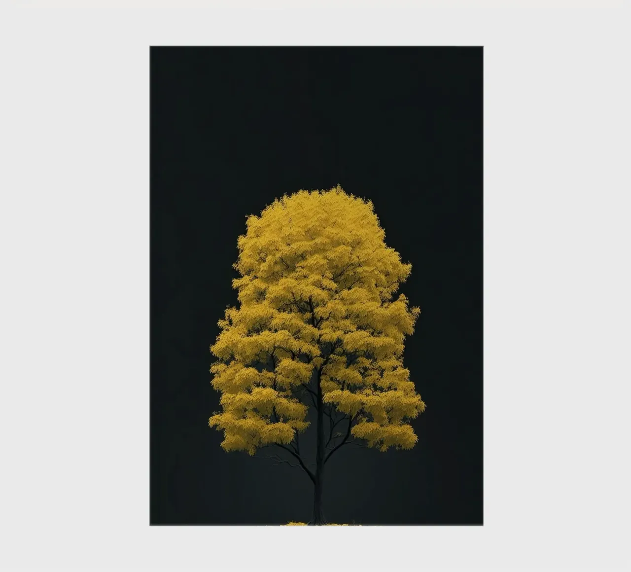 yellow tree in black shade diario da marty
