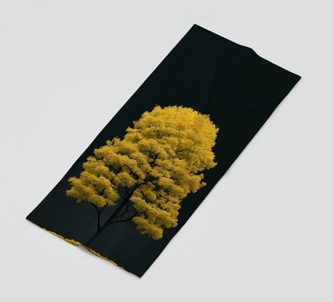 yellow tree in black shade telo mare da marty