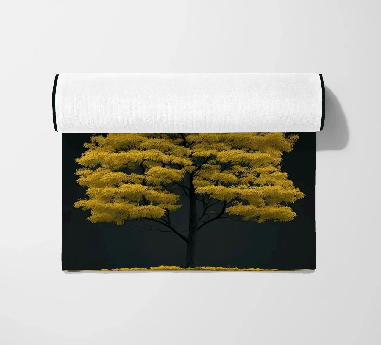 yellow tree in black shade telo mare da marty