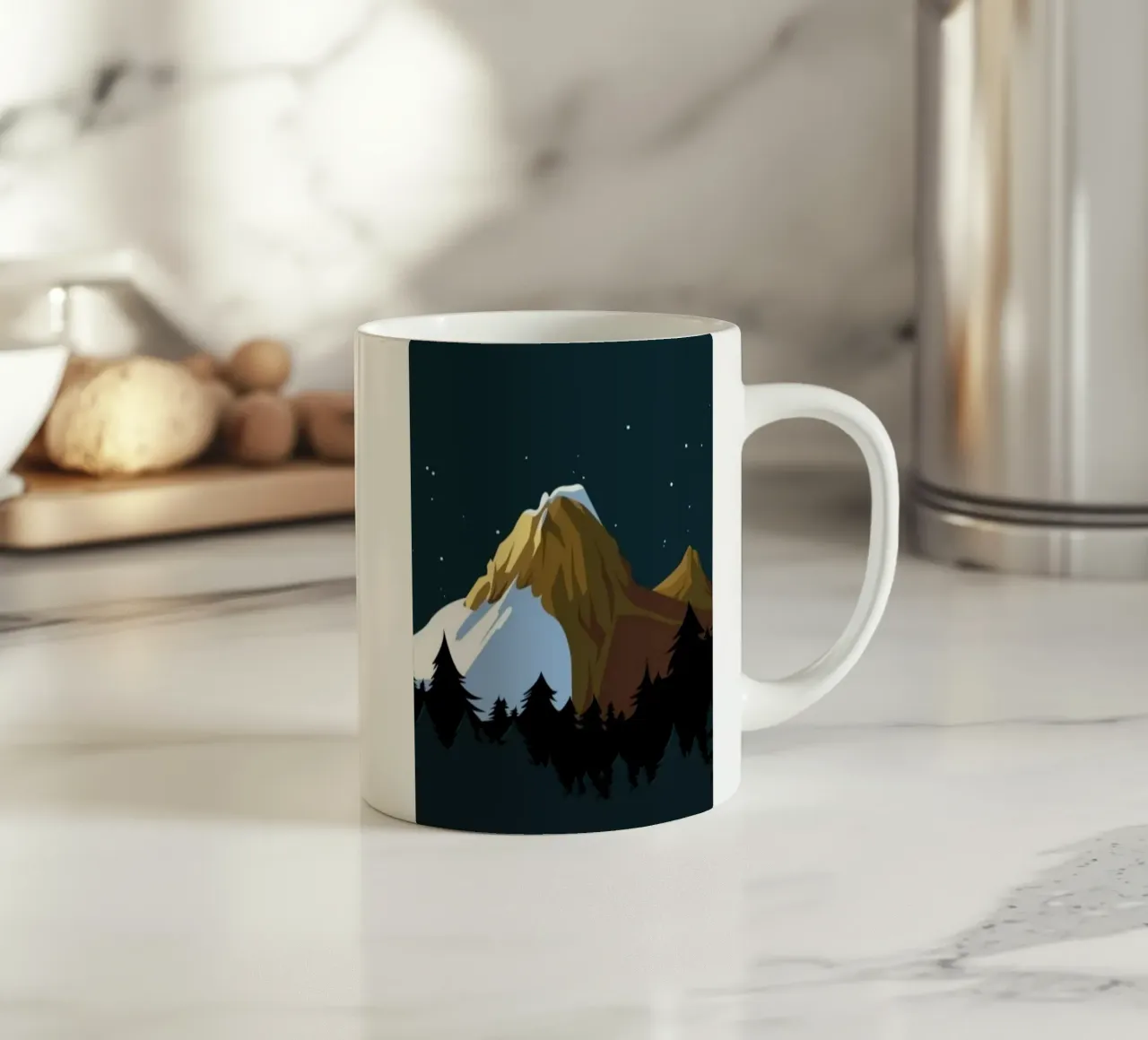 mountain in shade tazza in ceramica da marty