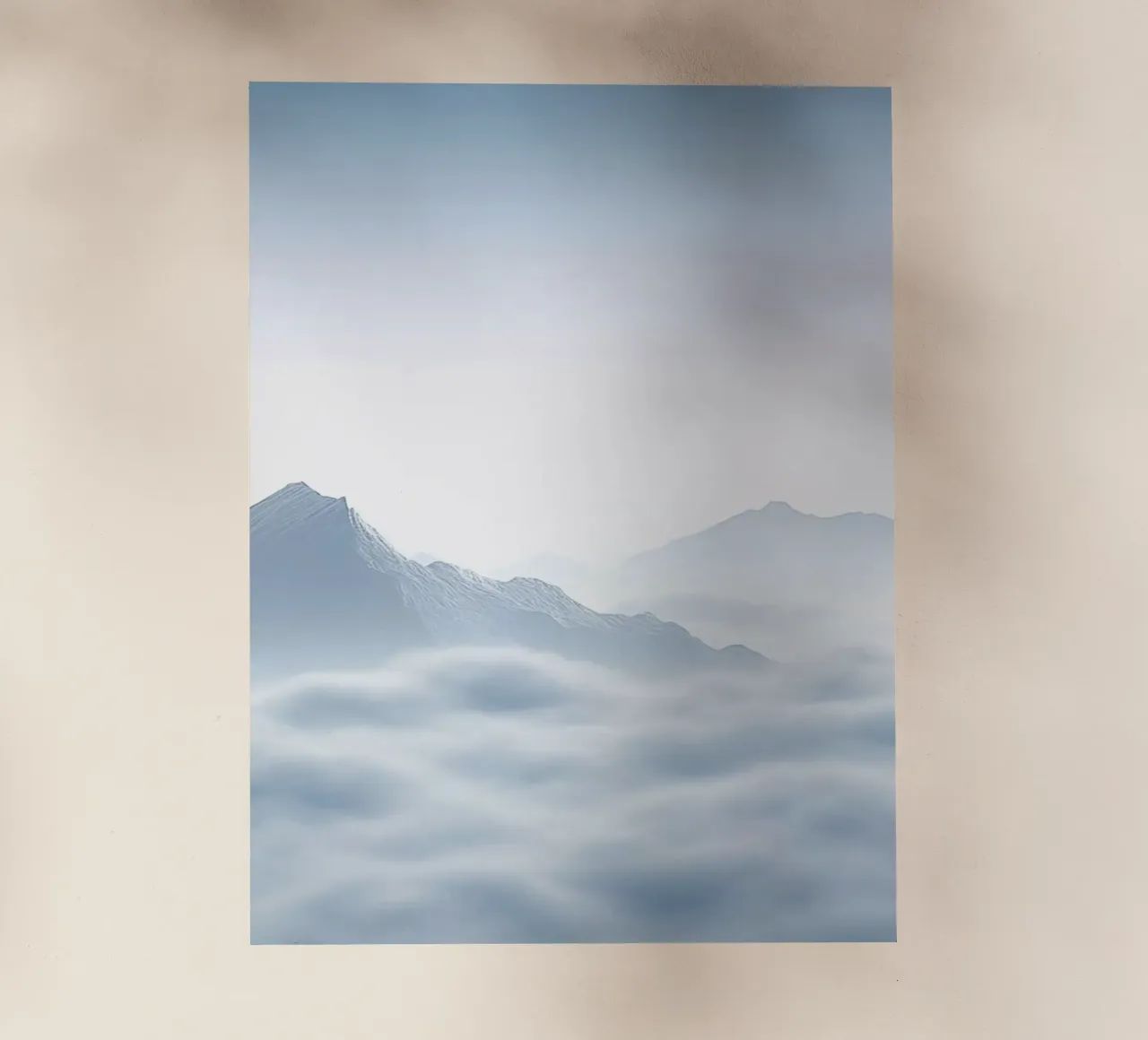 white mountain in cloud pellicola backlit da marty