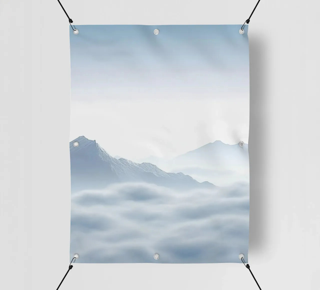 white mountain in cloud telo in pvc da marty