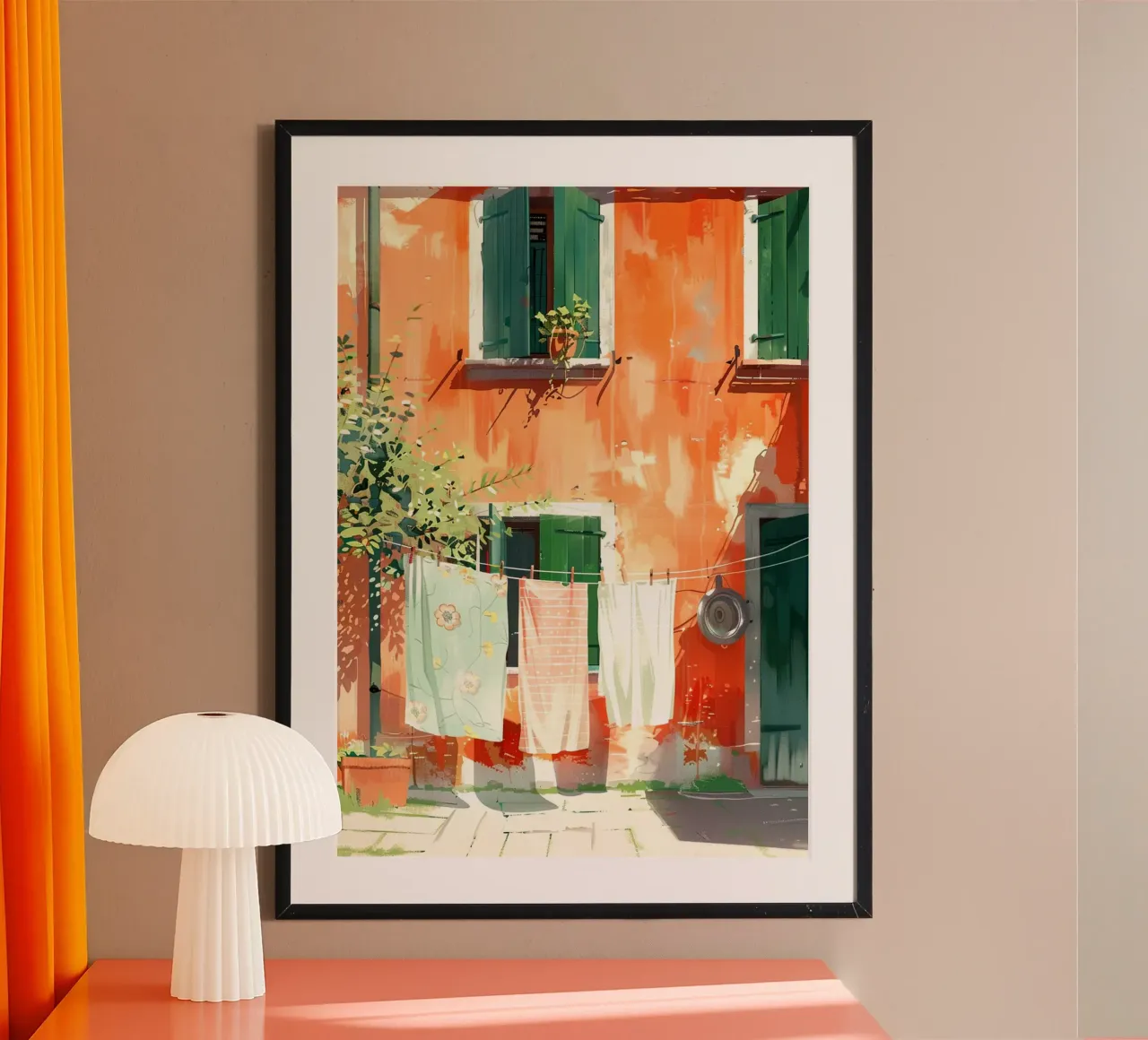 Laundry poster con telaio in alluminio da Artsy Bessy