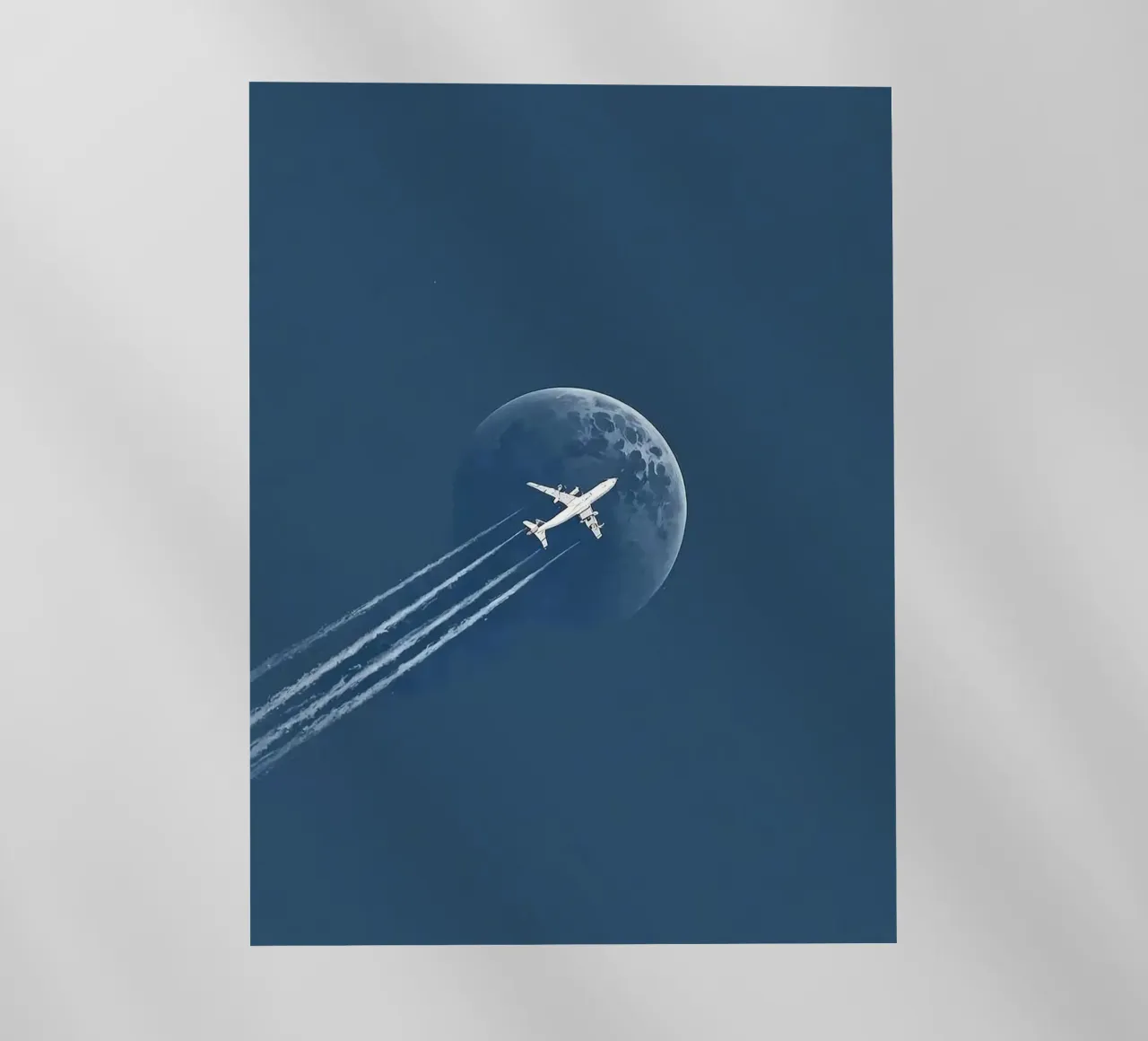 plane fly to moon pellicola backlit da marty
