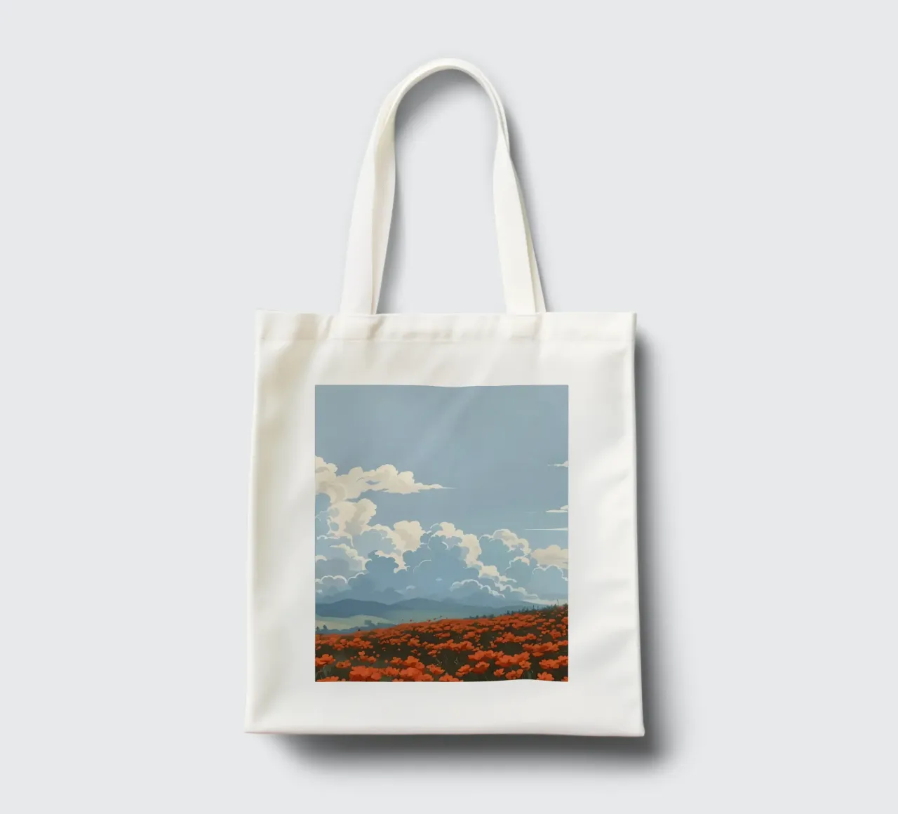 cloudy on flower field borsa in juta da marty