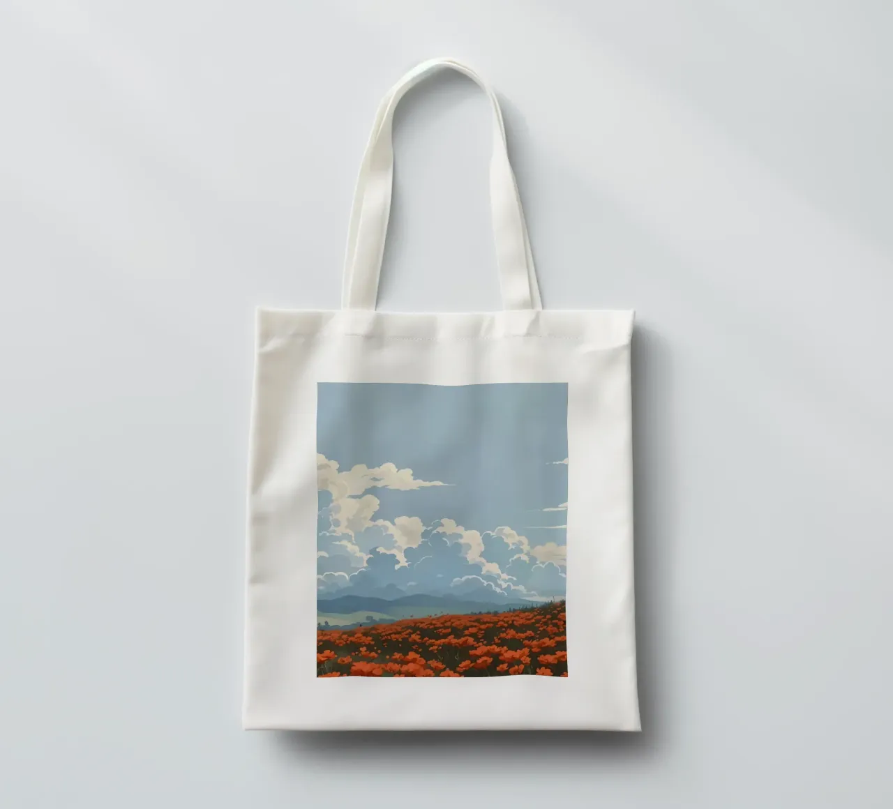 cloudy on flower field borsa in juta da marty