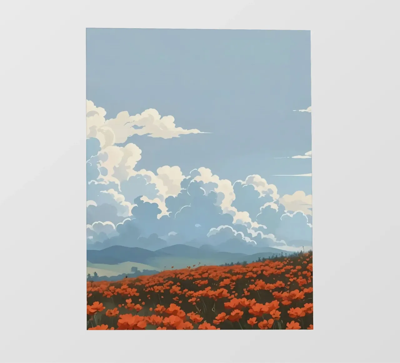 cloudy on flower field telo in pvc da marty