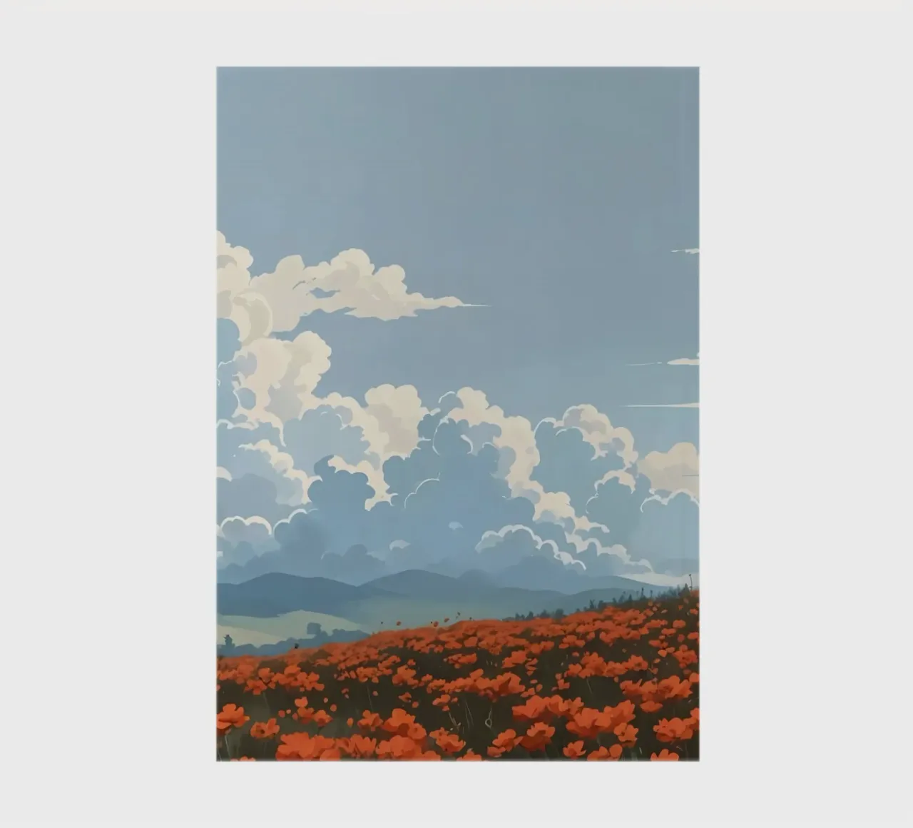 cloudy on flower field diario da marty