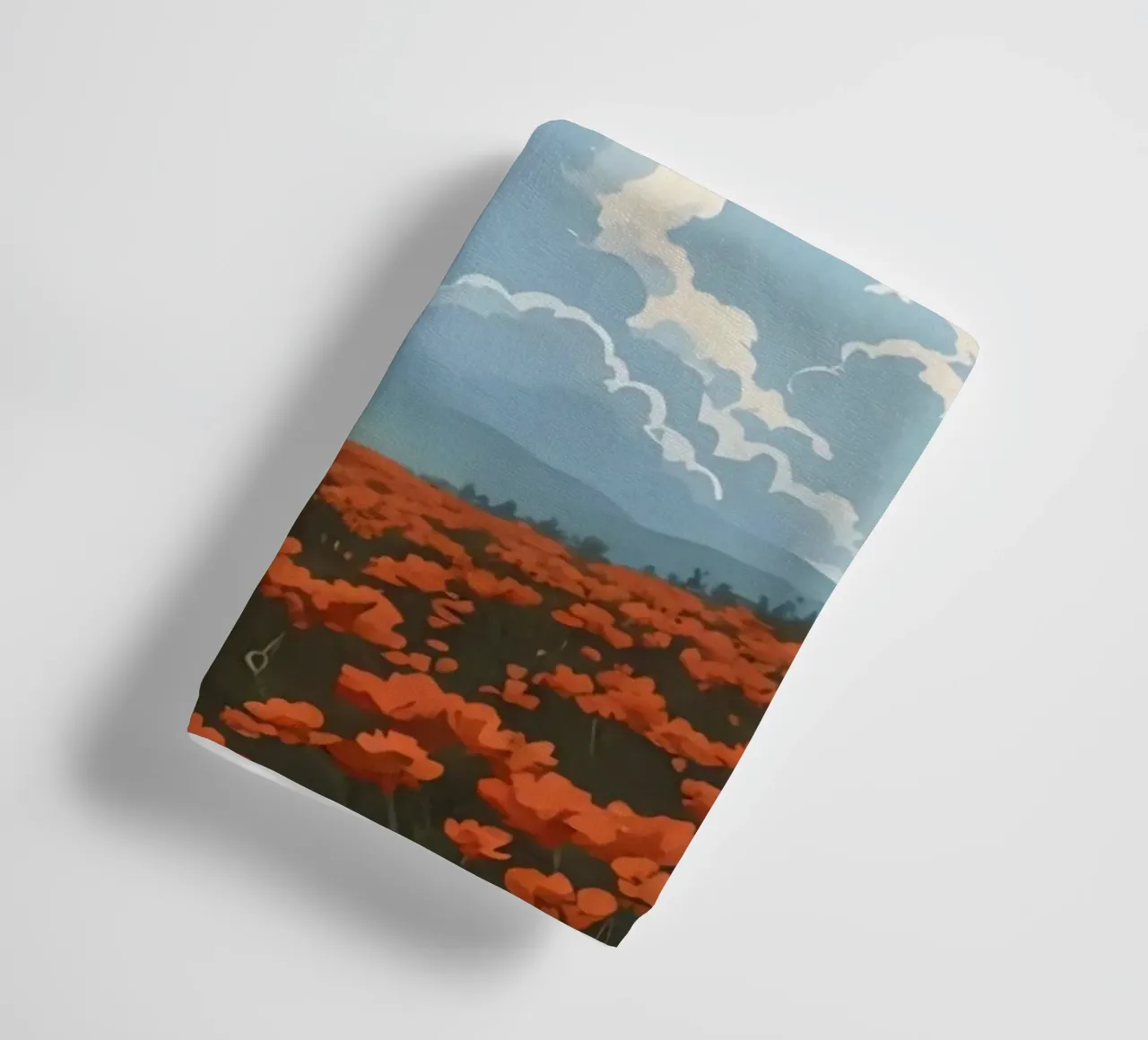 cloudy on flower field badhanddoek van marty