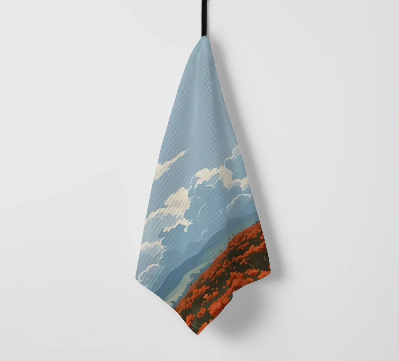 cloudy on flower field canovaccio da cucina da marty