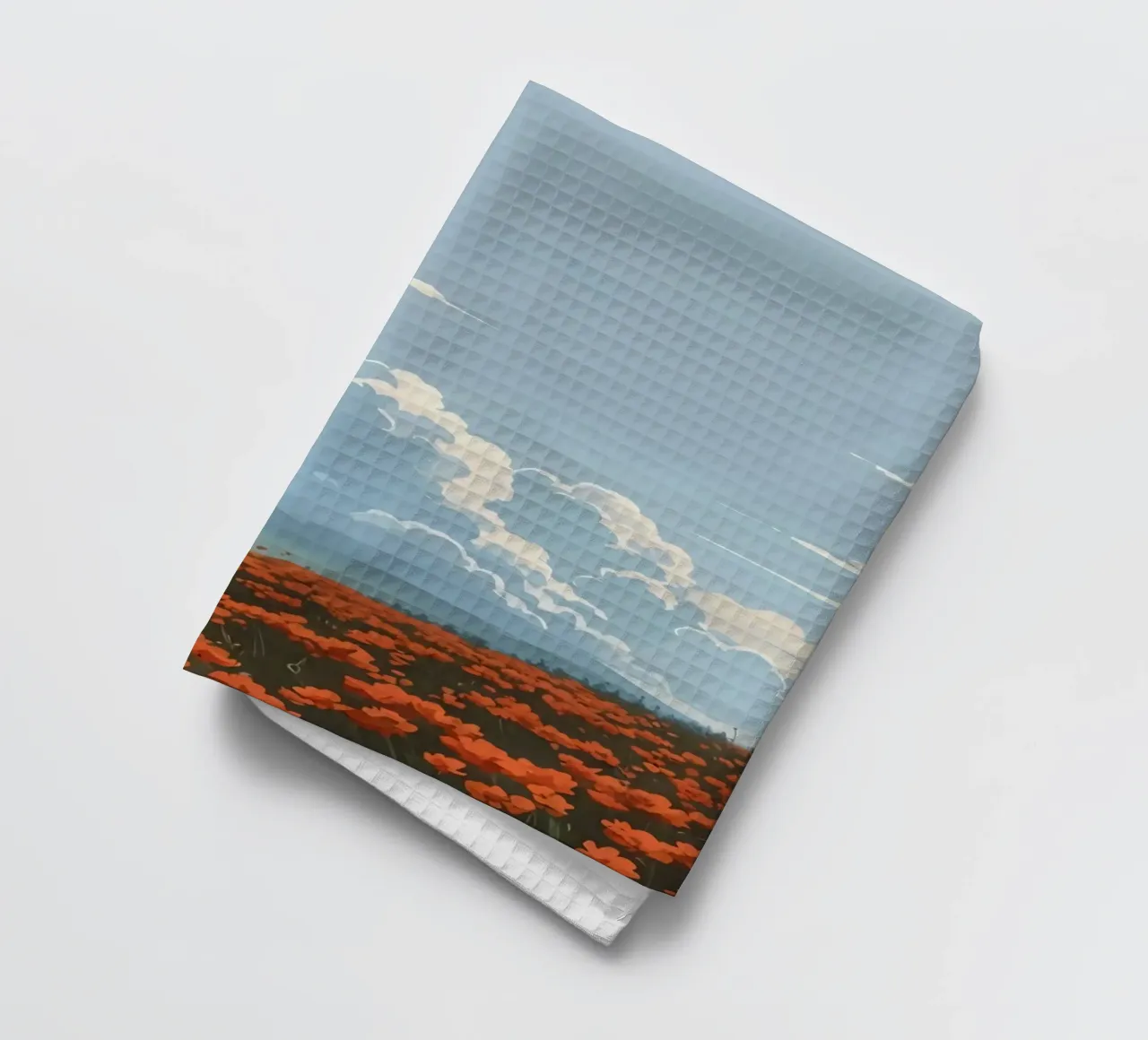 cloudy on flower field canovaccio da cucina da marty