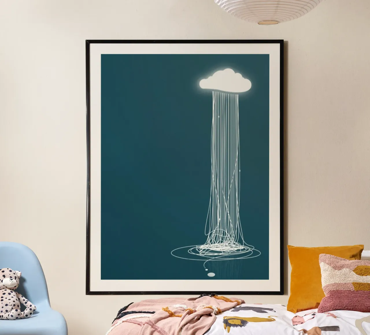 line cloudy rain poster da marty