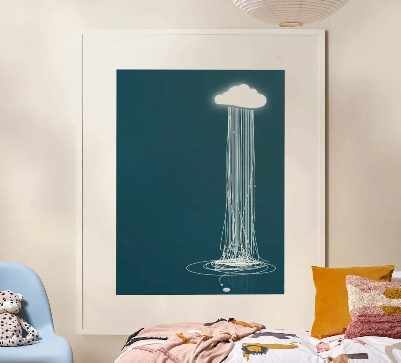 line cloudy rain poster da marty