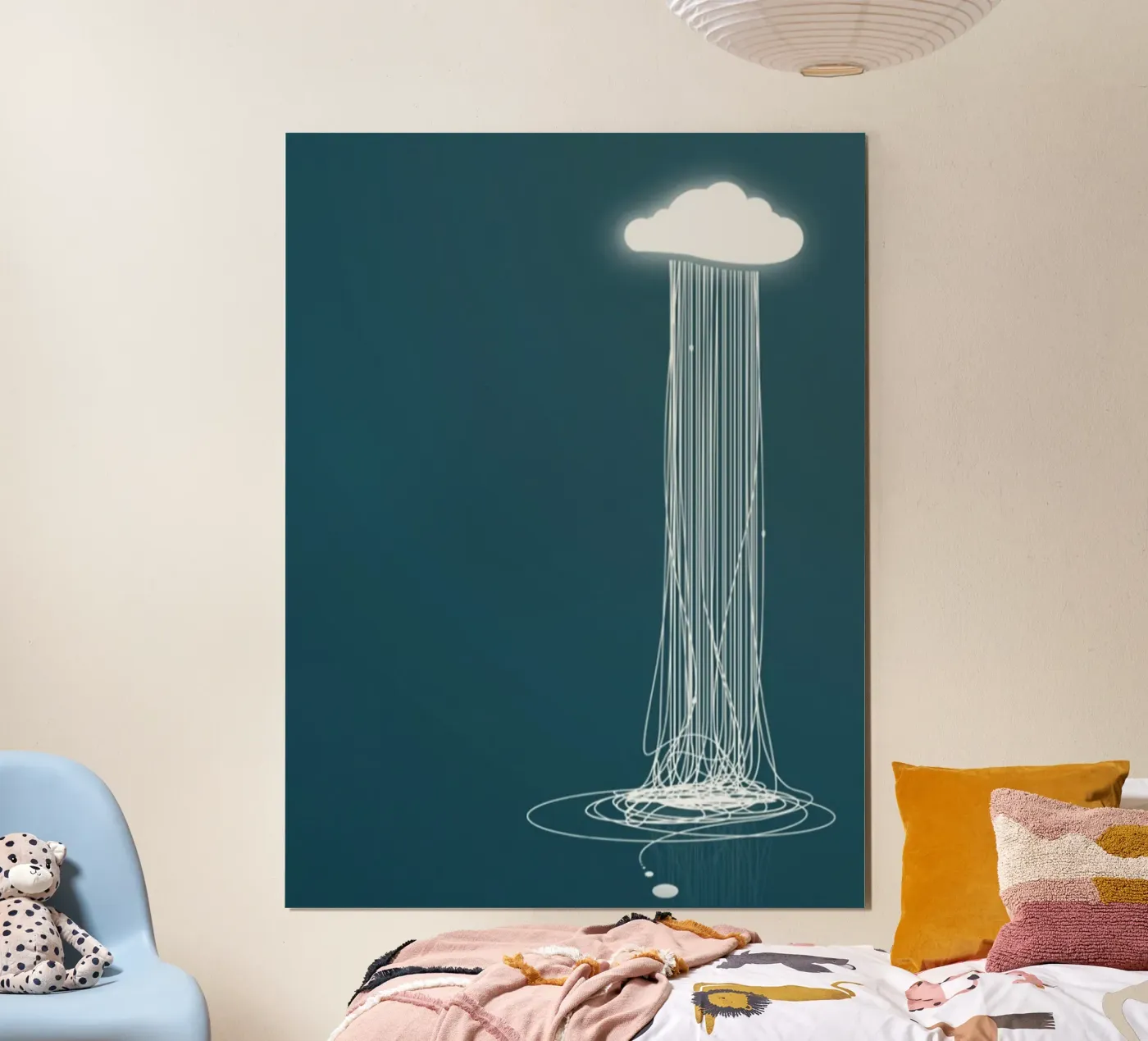 line cloudy rain poster da marty