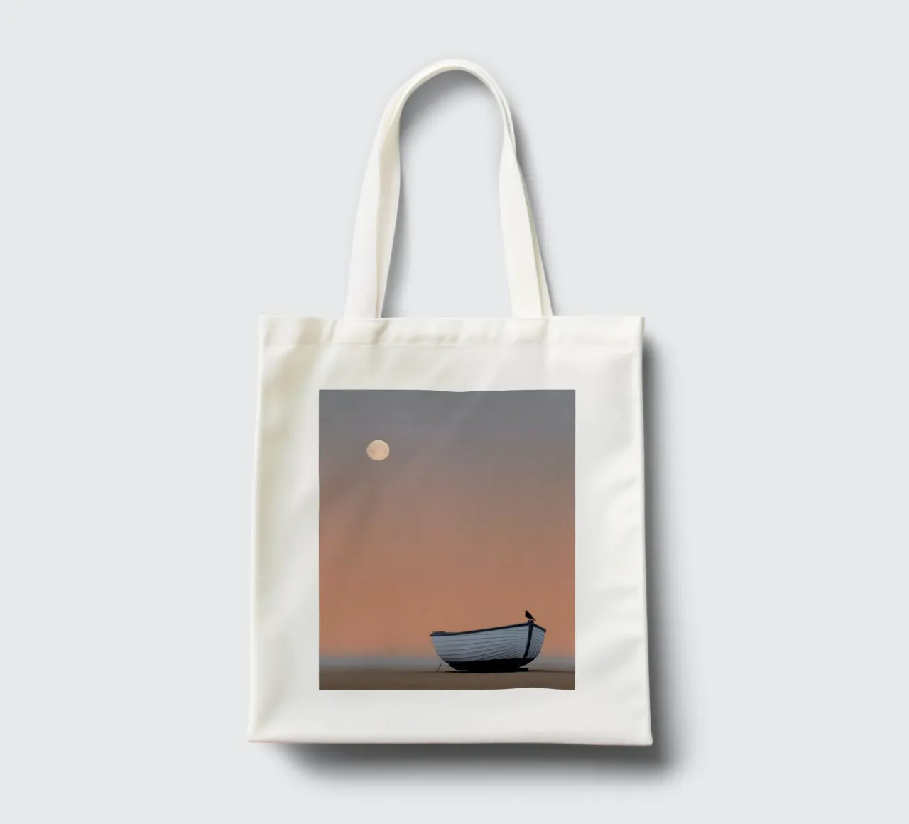 boat with moon borsa in juta da marty