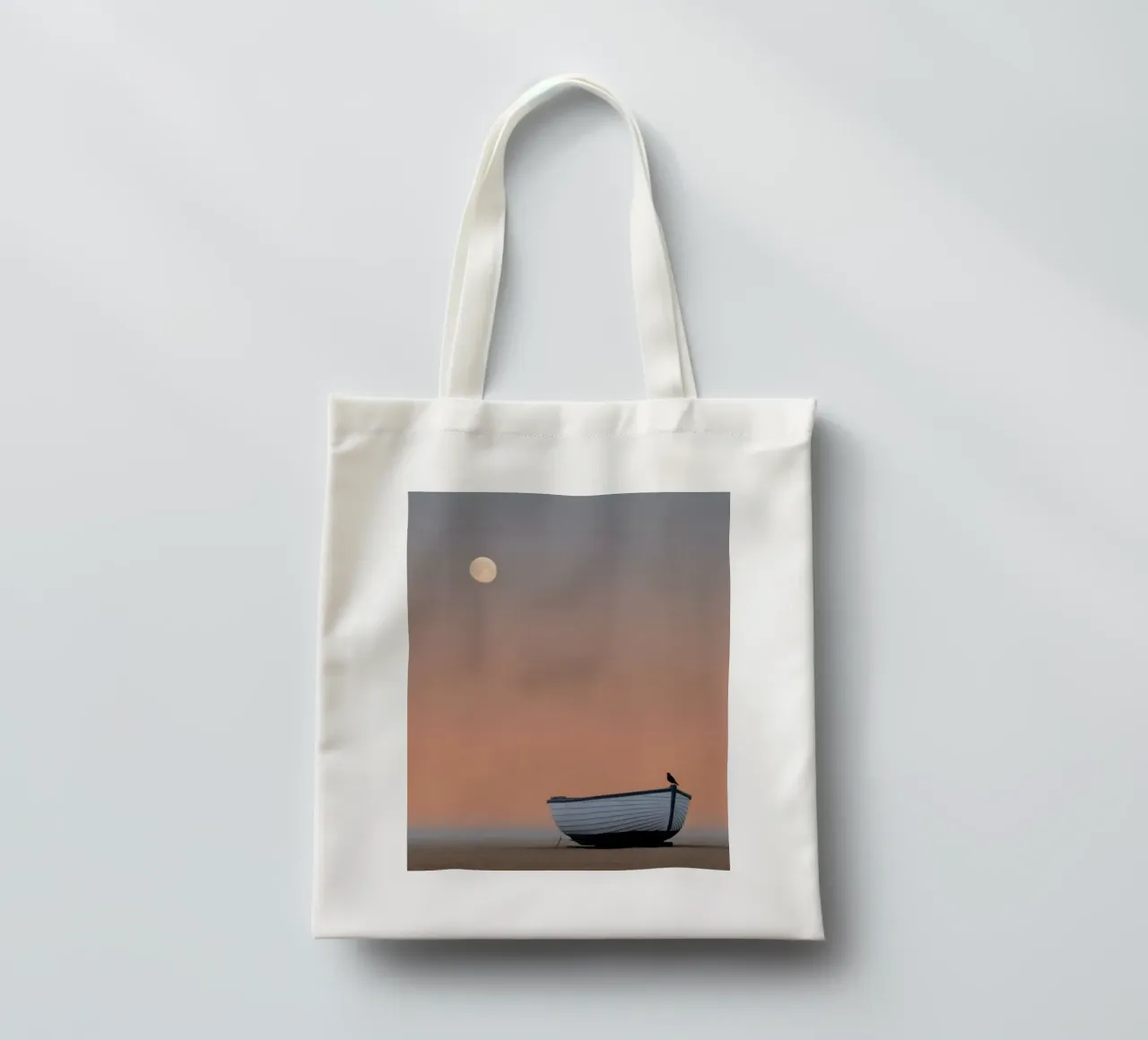 boat with moon borsa in juta da marty