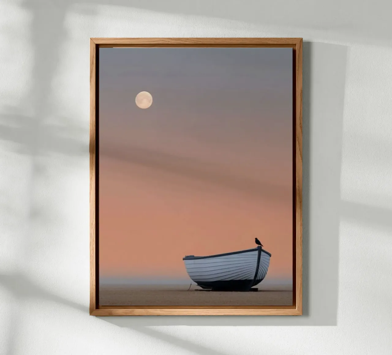 boat with moon alluminio dibond da marty