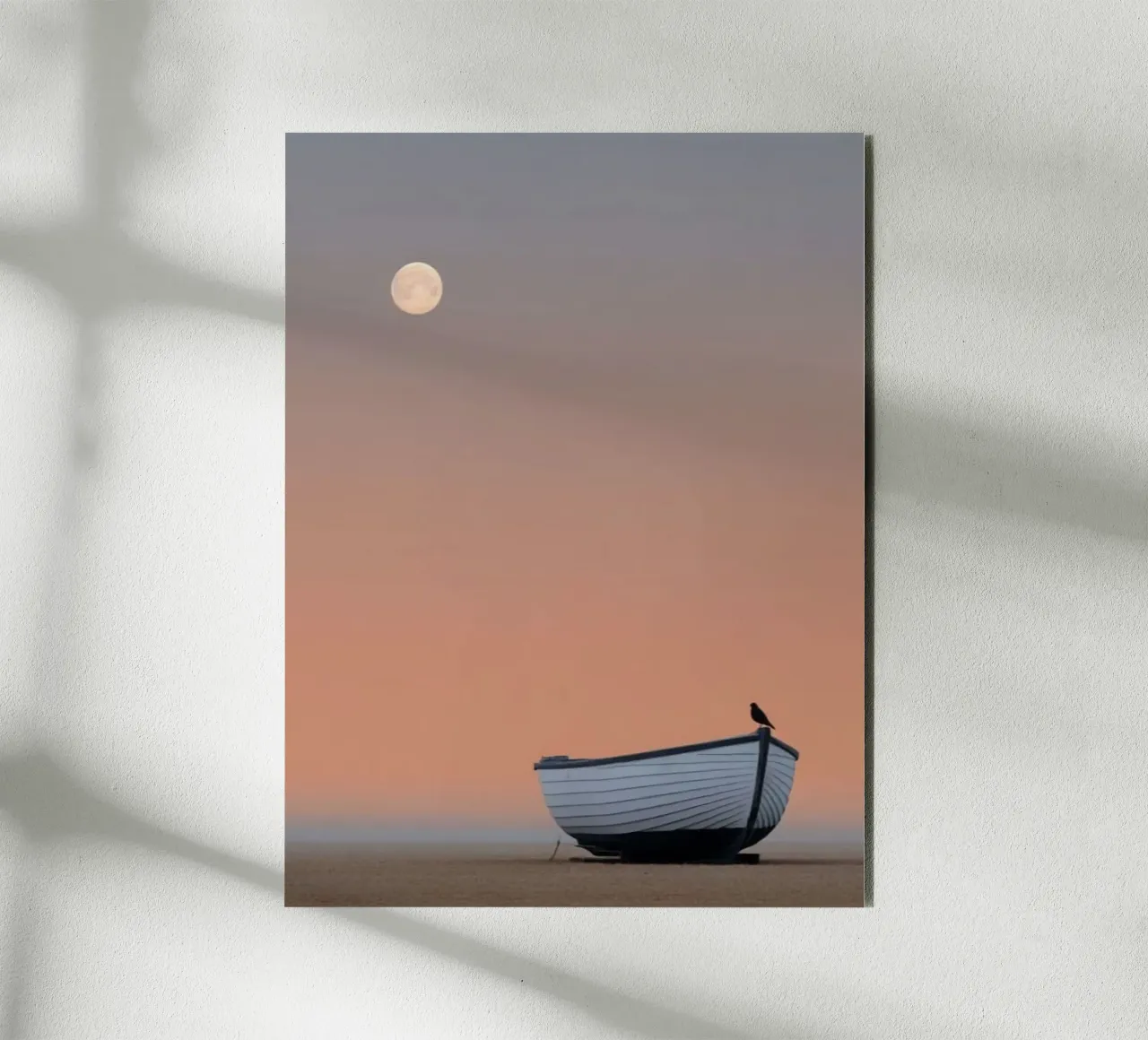 boat with moon alluminio dibond da marty