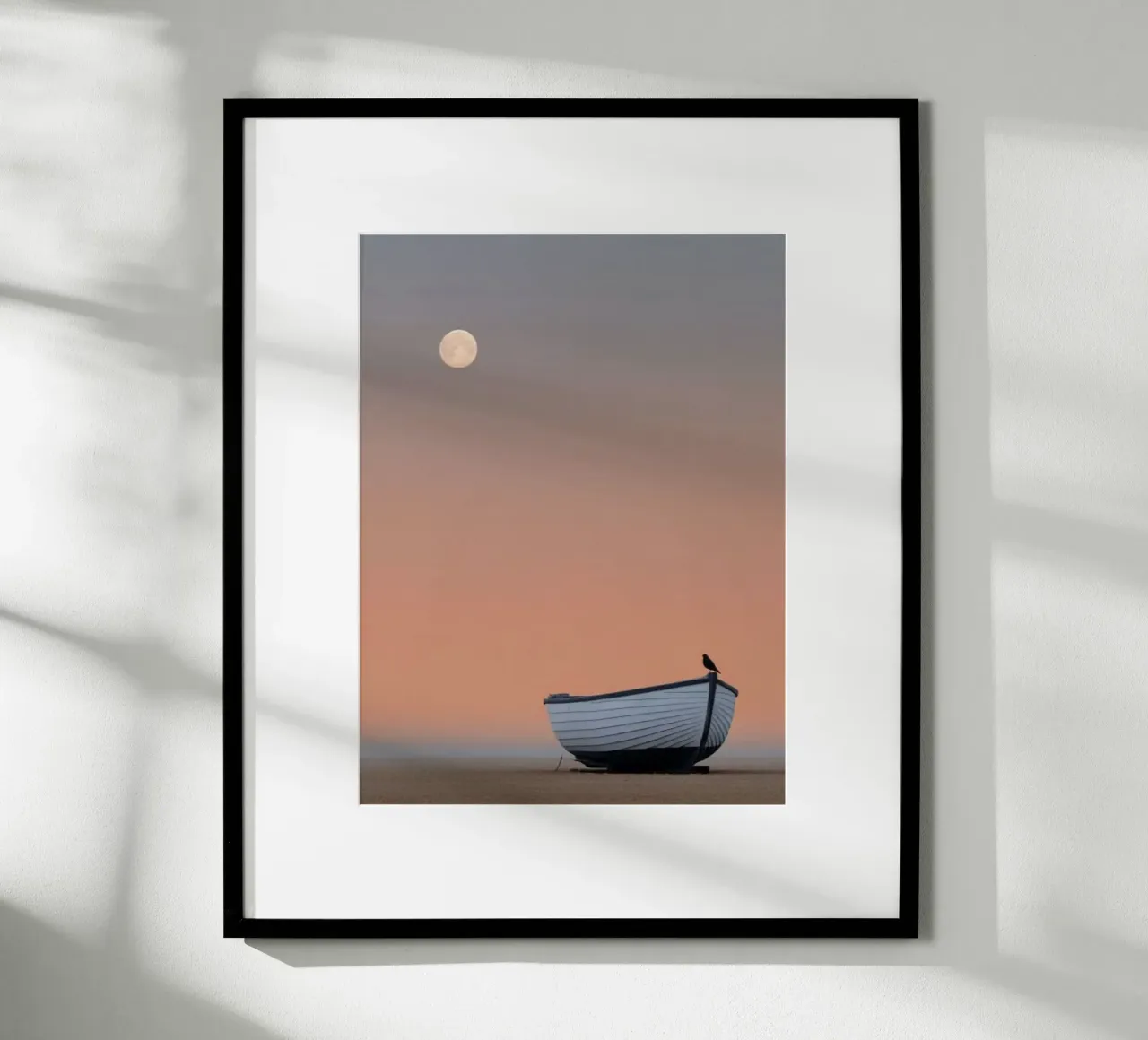 boat with moon carta hahnemühle da marty