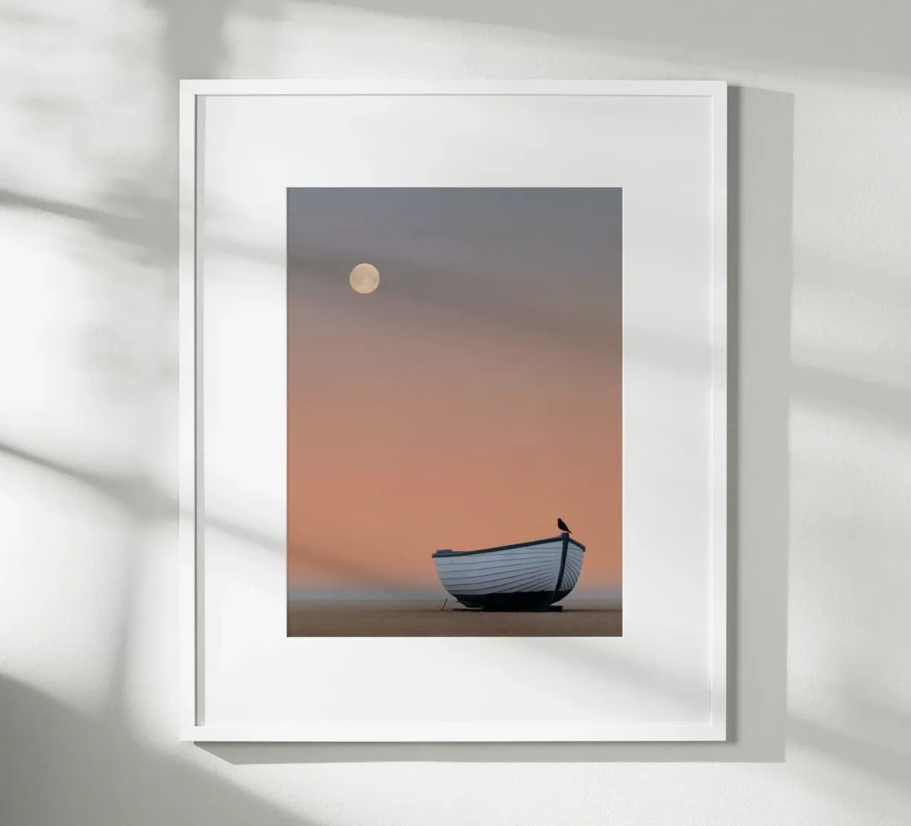 boat with moon carta hahnemühle da marty