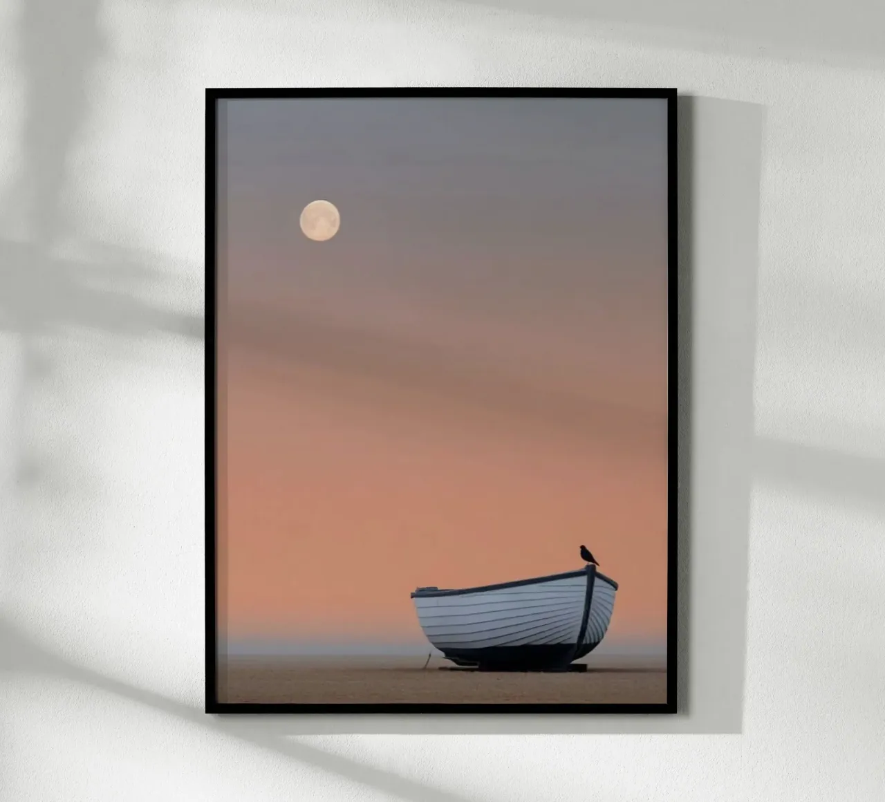 boat with moon carta hahnemühle da marty