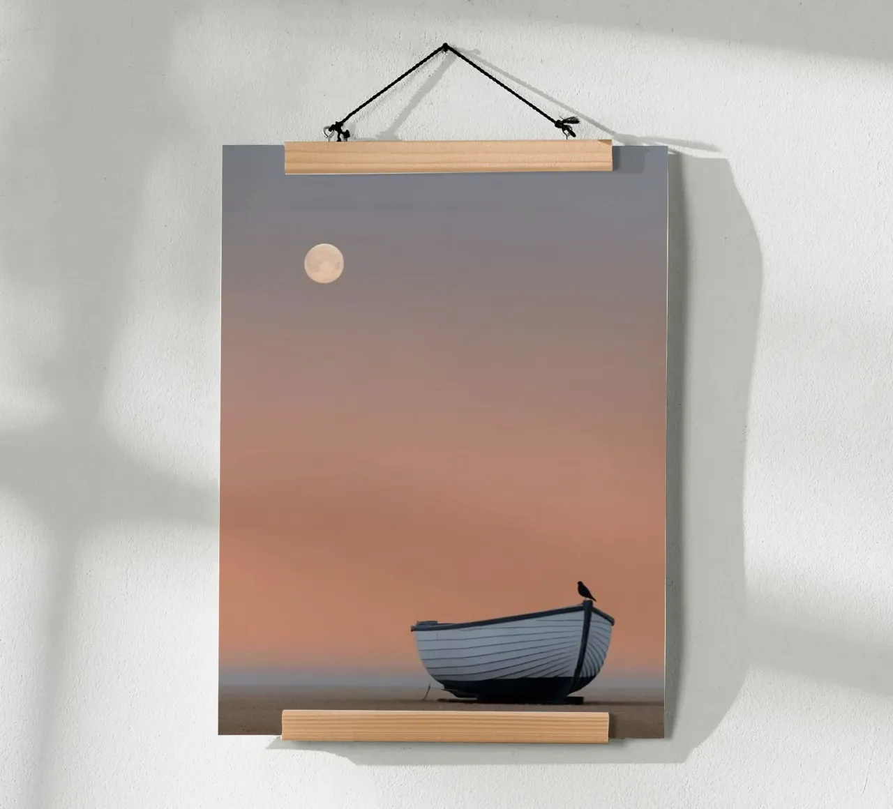 boat with moon carta hahnemühle da marty