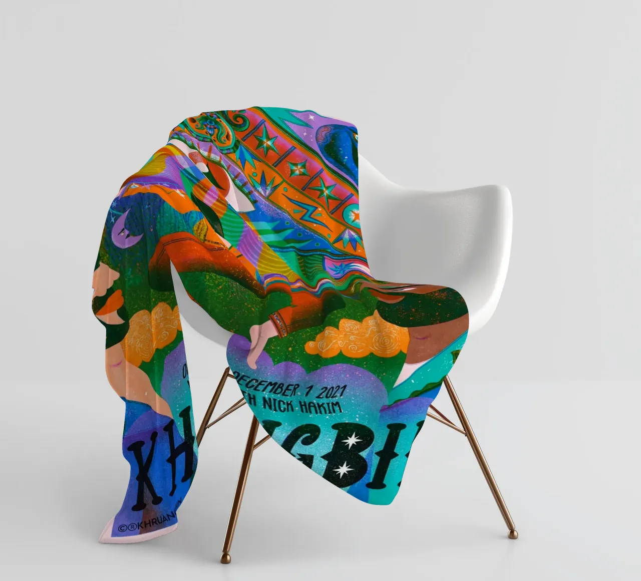 Echi d'Oriente coperta in pile da mamass