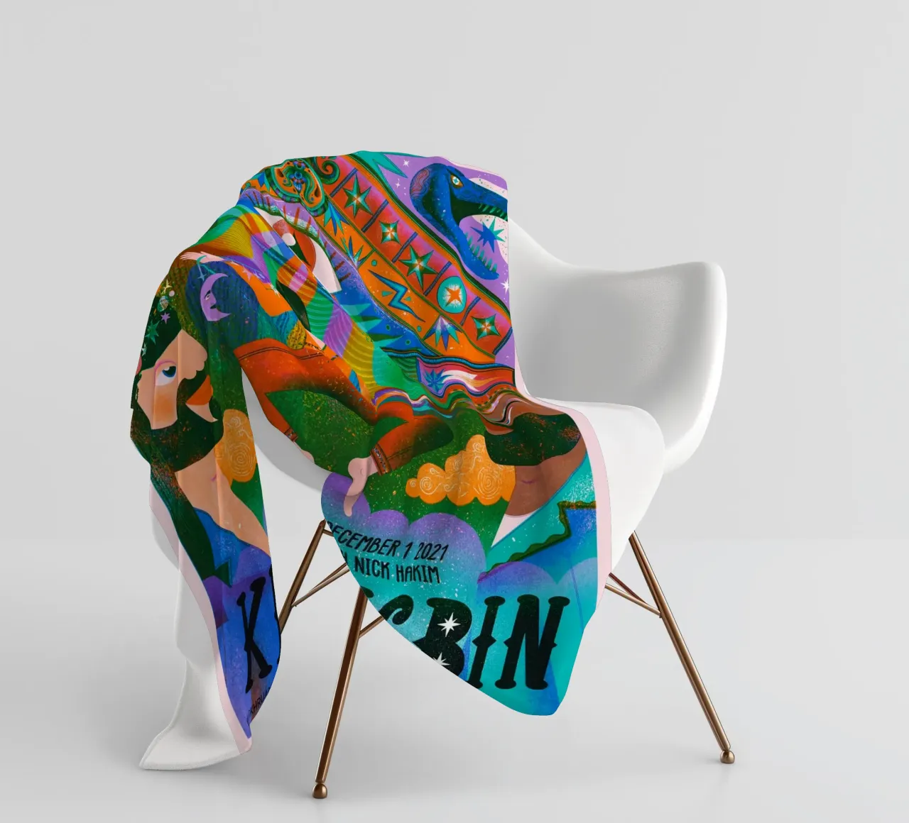Echi d'Oriente coperta in pile da mamass
