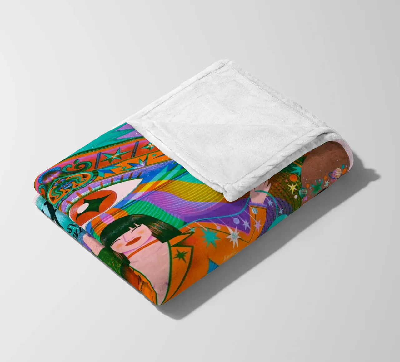 Echi d'Oriente coperta in pile da mamass