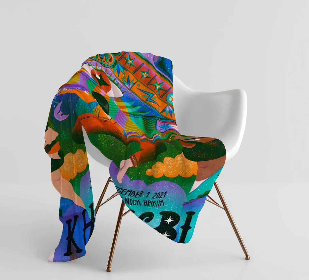 Echi d'Oriente coperta in pile da mamass