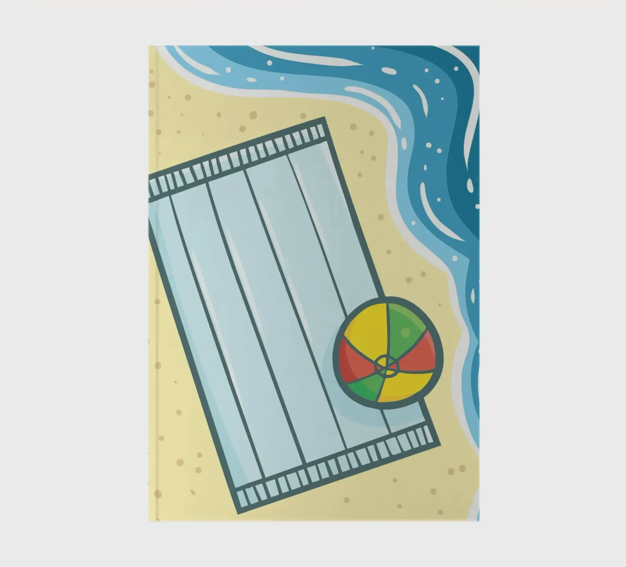 stuff on beach notebook by marty