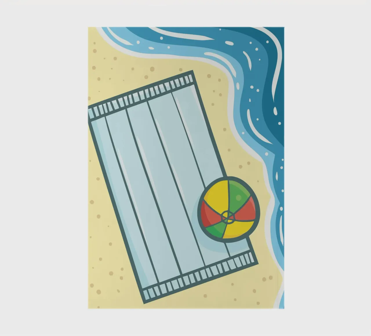 stuff on beach notebook by marty