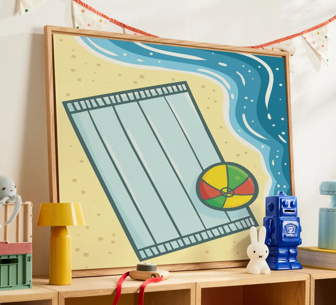 stuff on beach acryl van marty