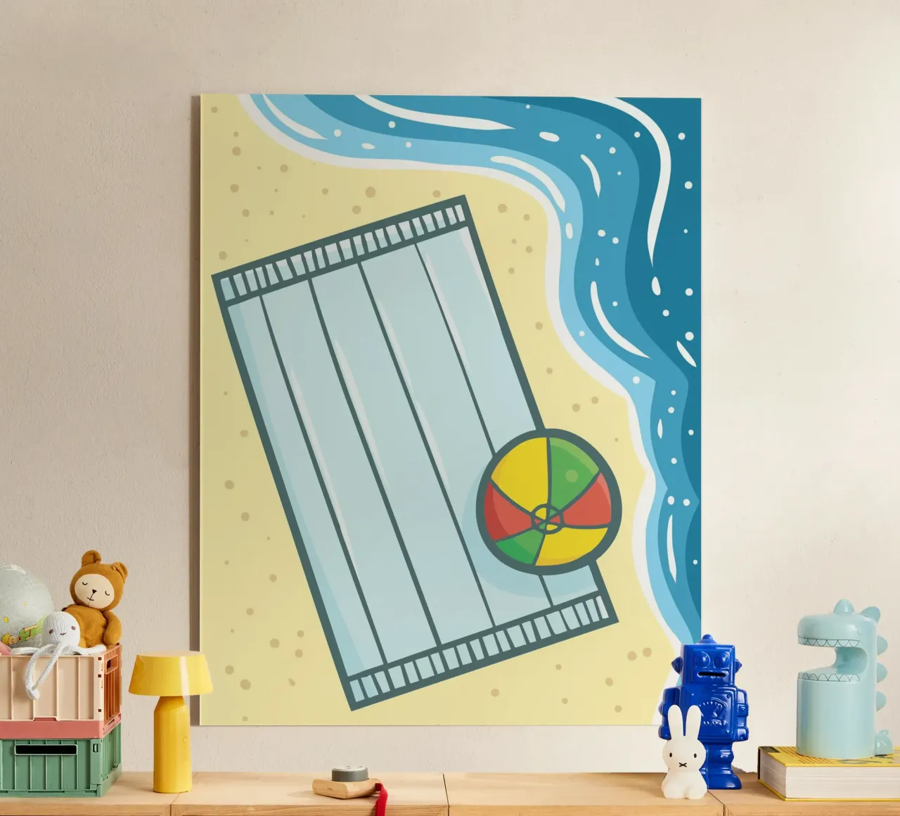 stuff on beach acryl van marty