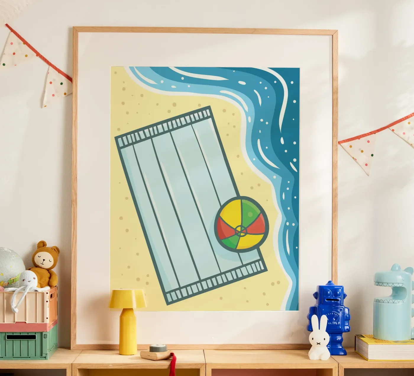 stuff on beach poster van marty