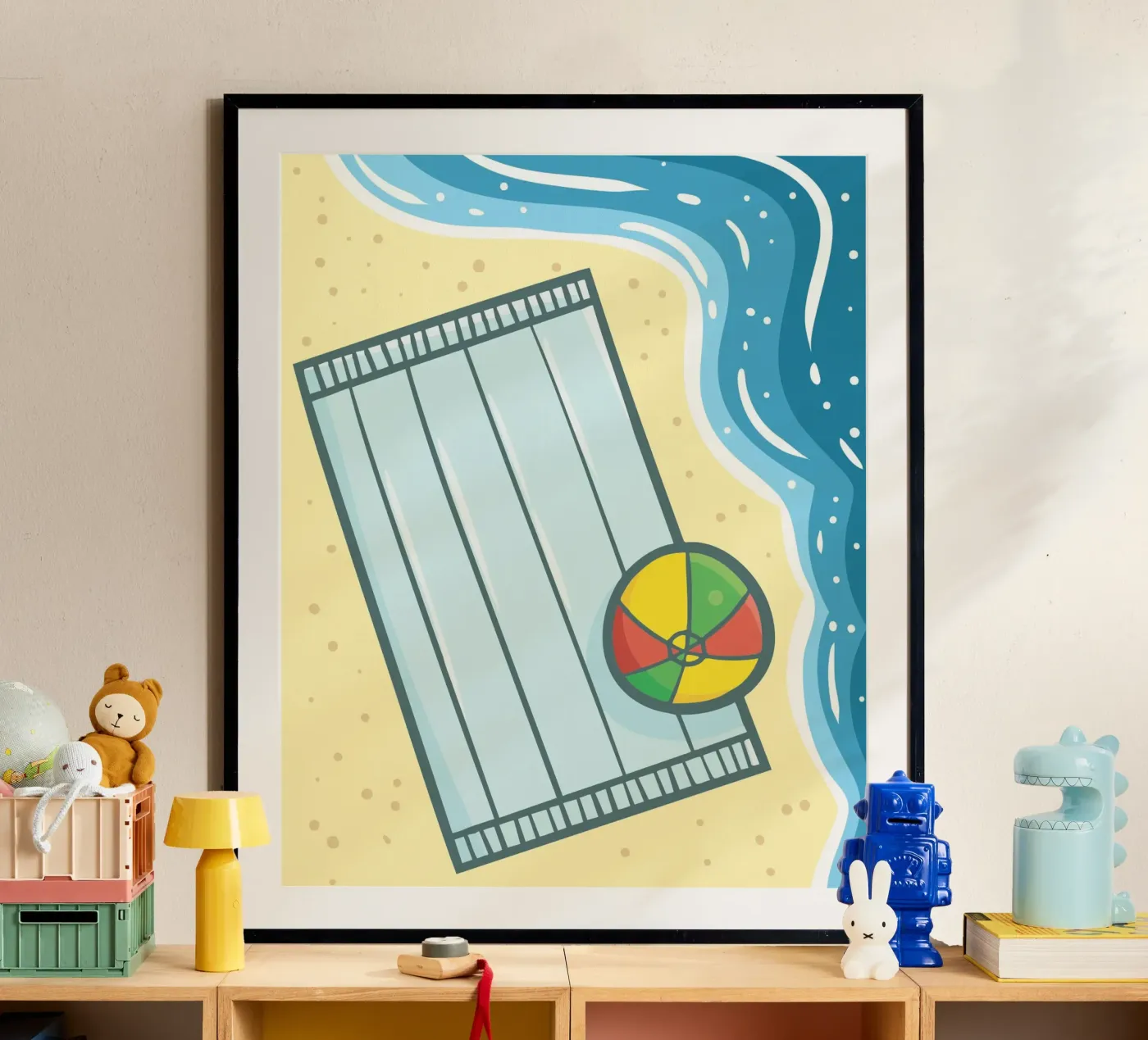 stuff on beach poster van marty