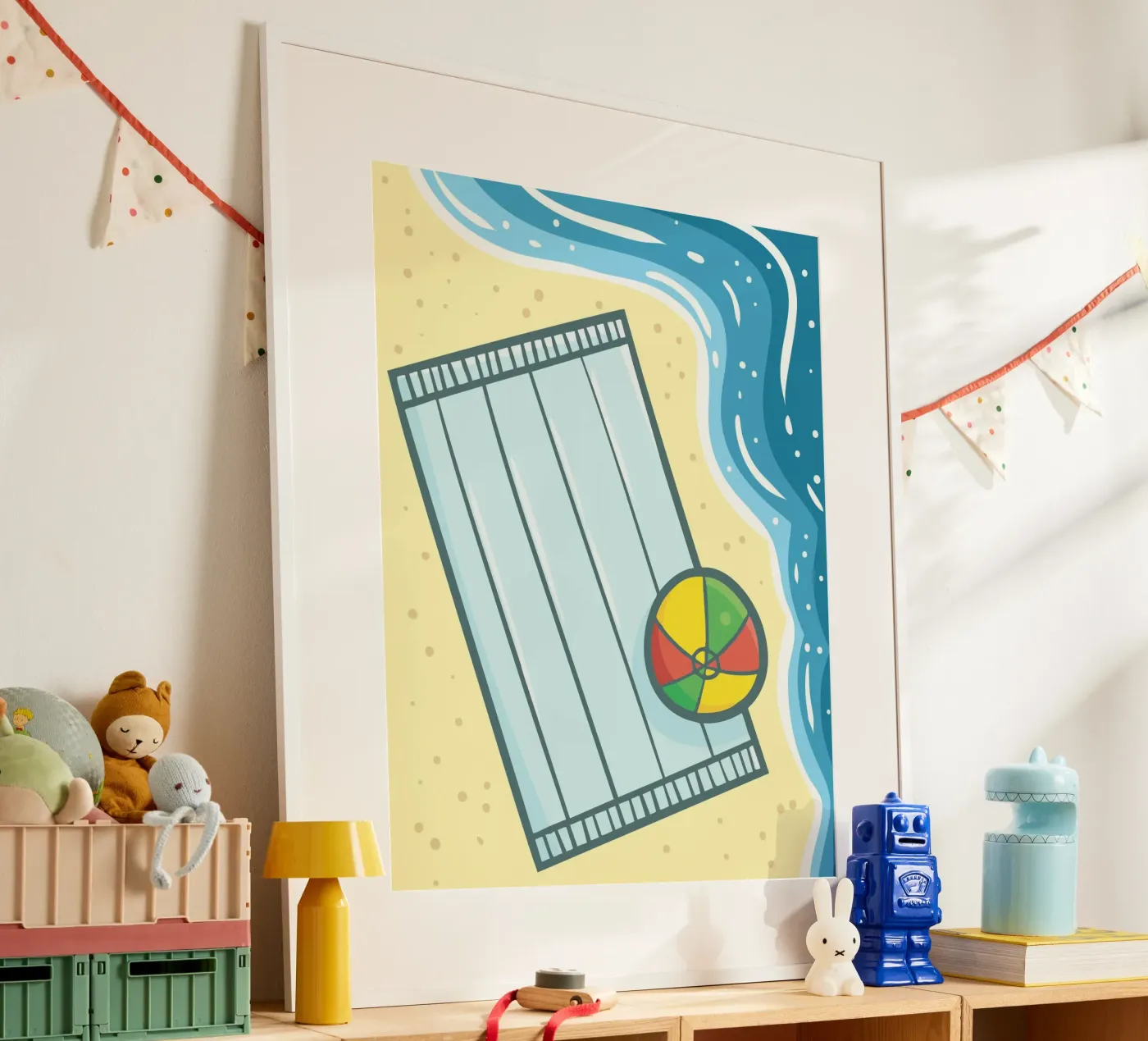 stuff on beach poster van marty