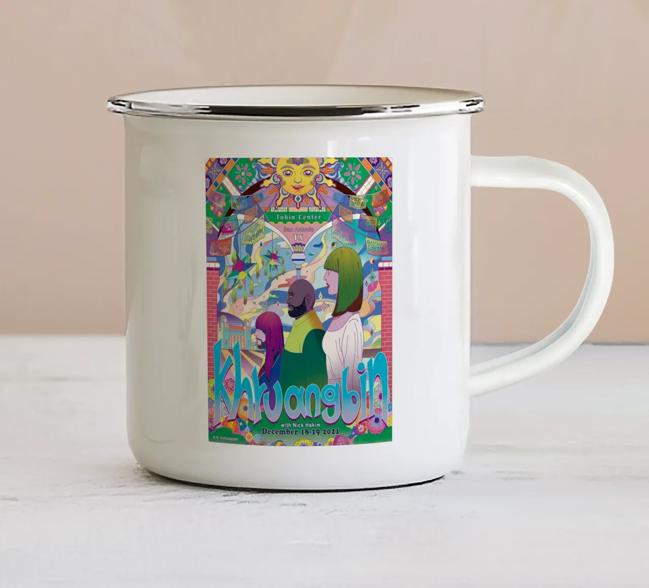 Sogni funky e corde d'oro tazza in smalto da mamass