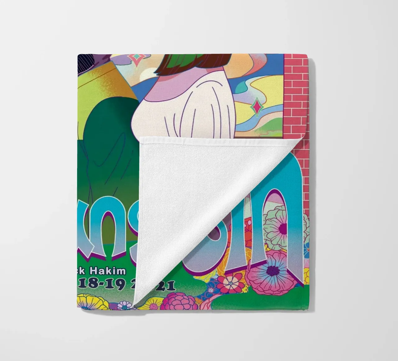 Funky Dreams and Golden Strings beach towel by mamass