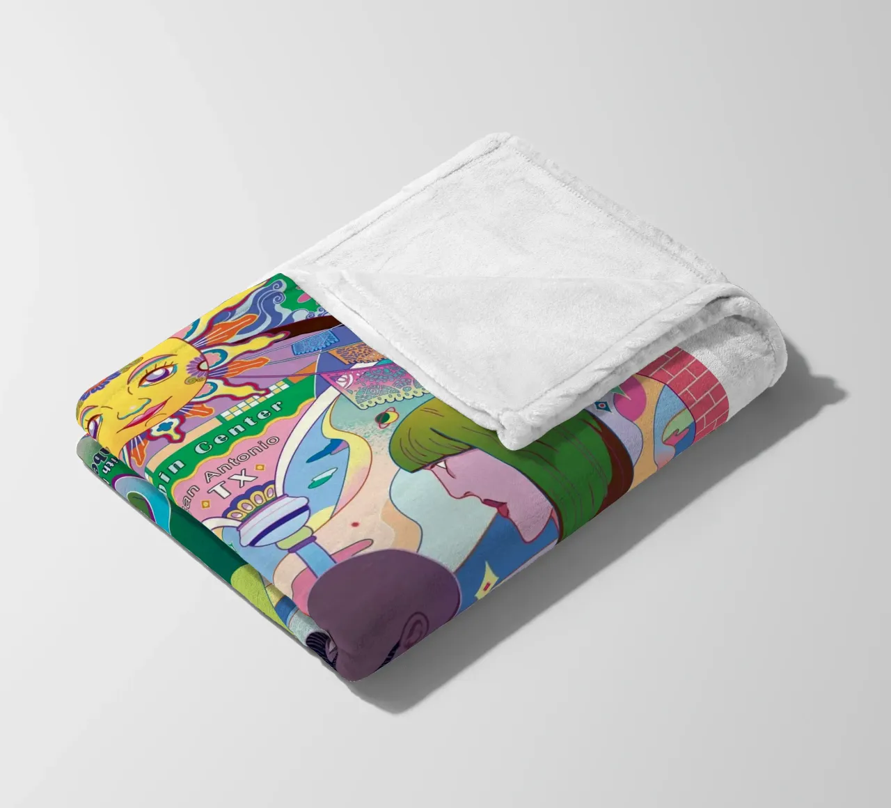 Funky Dreams and Golden Strings fleece blanket by mamass