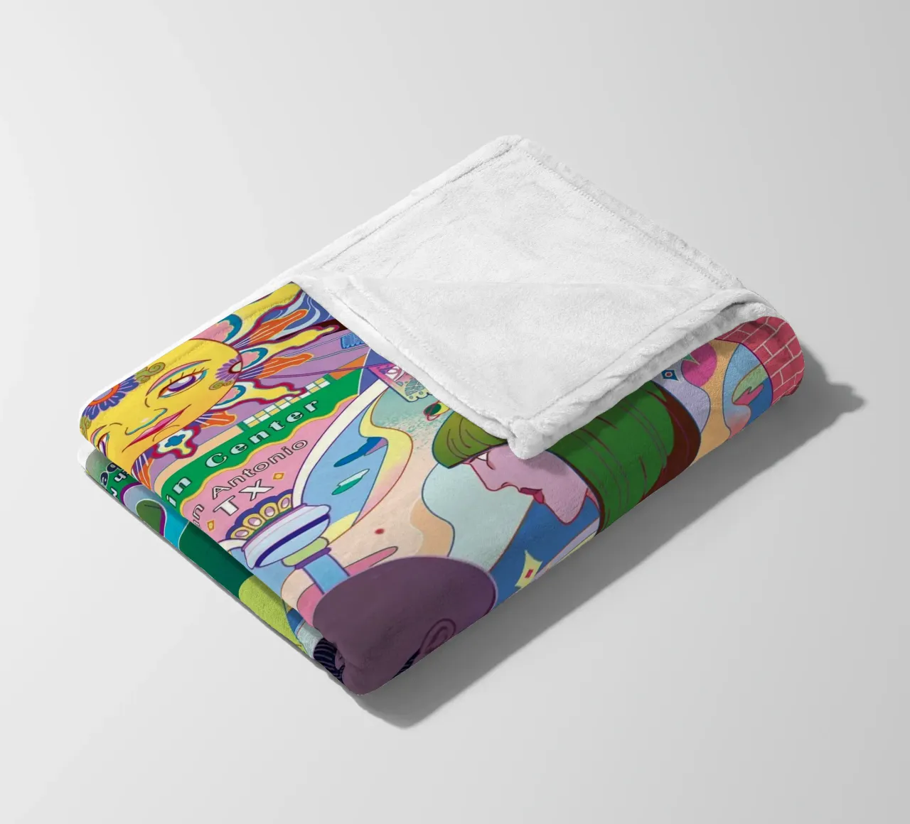 Funky Dreams and Golden Strings fleece blanket by mamass